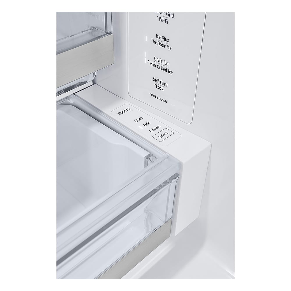 Alt View 23. LG - Standard-Depth MAX 30.7 Cu. Ft. French Door Smart Refrigerator with Tall Ice and Water Dispenser - Black Stainless Steel.