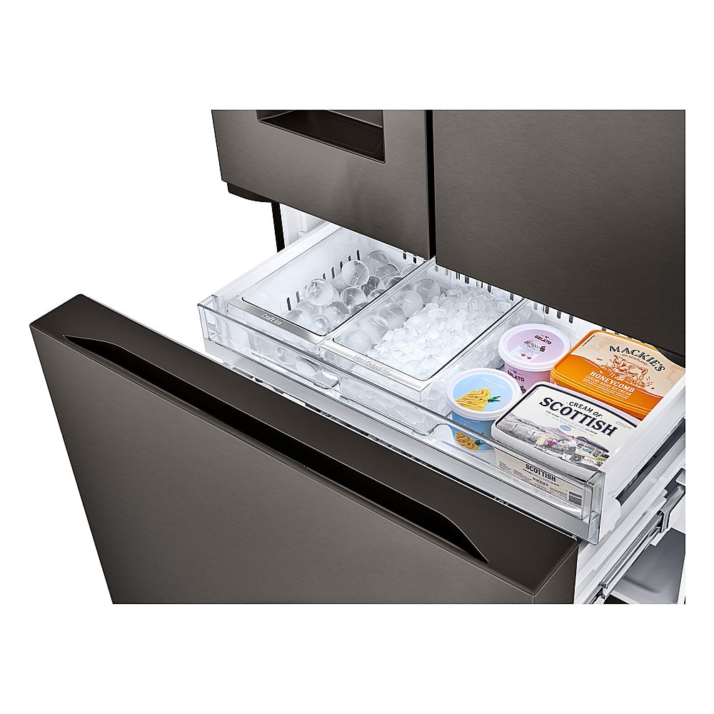 Alt View 30. LG - Standard-Depth MAX 30.7 Cu. Ft. French Door Smart Refrigerator with Tall Ice and Water Dispenser - Black Stainless Steel.