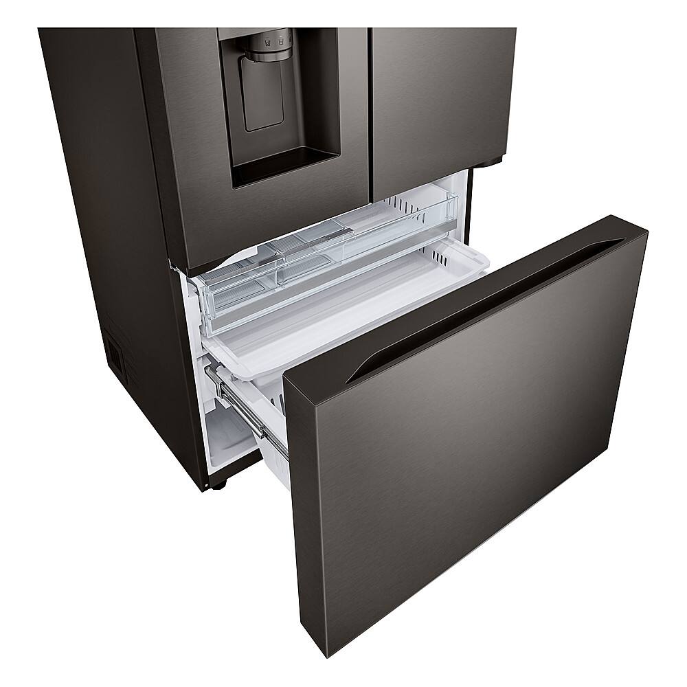Alt View 31. LG - Standard-Depth MAX 30.7 Cu. Ft. French Door Smart Refrigerator with Tall Ice and Water Dispenser - Black Stainless Steel.