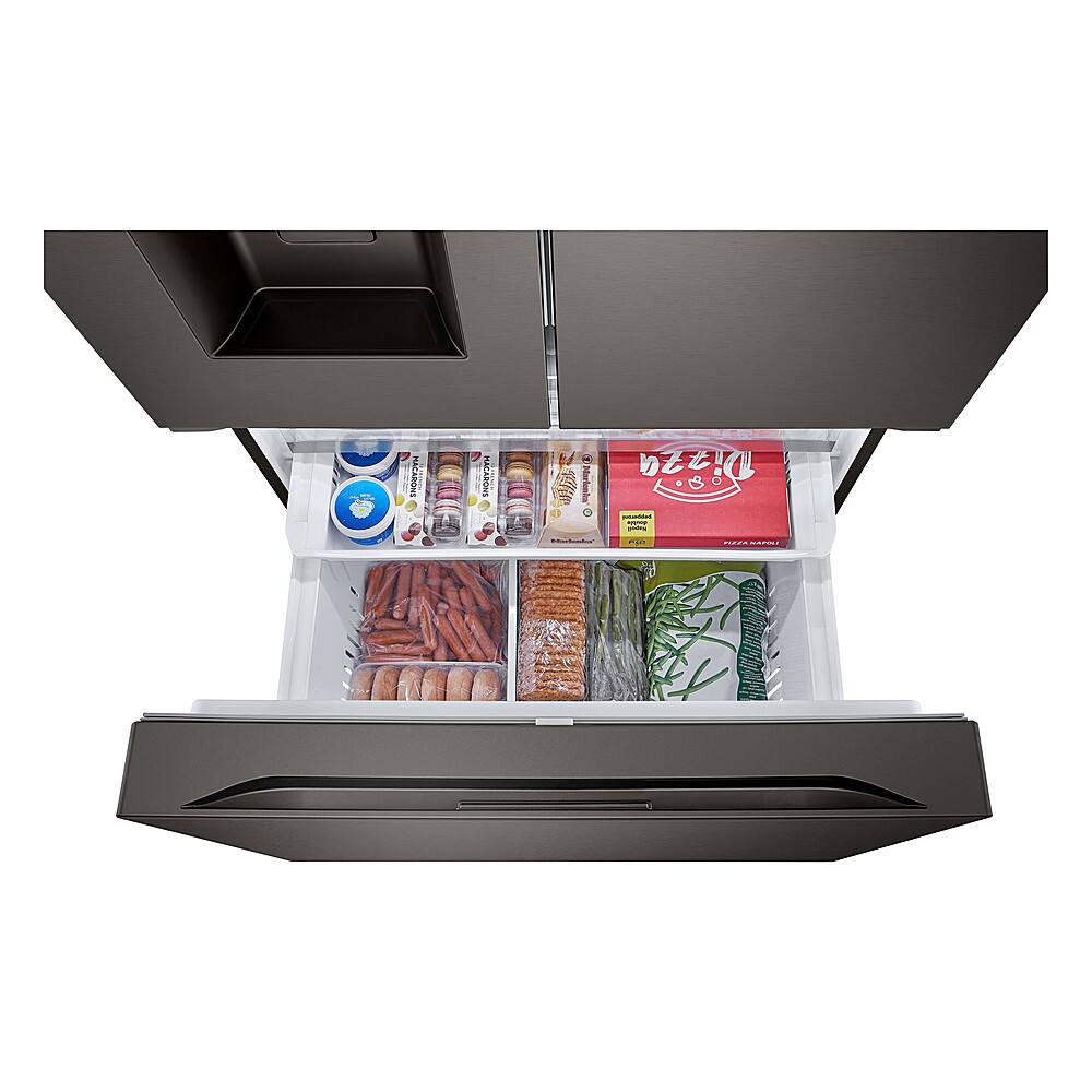 Alt View 36. LG - Standard-Depth MAX 30.7 Cu. Ft. French Door Smart Refrigerator with Tall Ice and Water Dispenser - Black Stainless Steel.