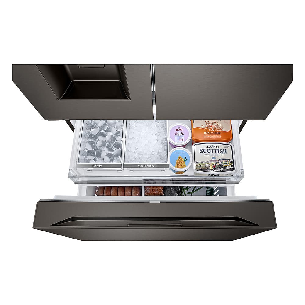 Alt View 38. LG - Standard-Depth MAX 30.7 Cu. Ft. French Door Smart Refrigerator with Tall Ice and Water Dispenser - Black Stainless Steel.