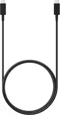 Front. Samsung - 65W 6' USB Type C-to-USB Type C Device Cable - Black.