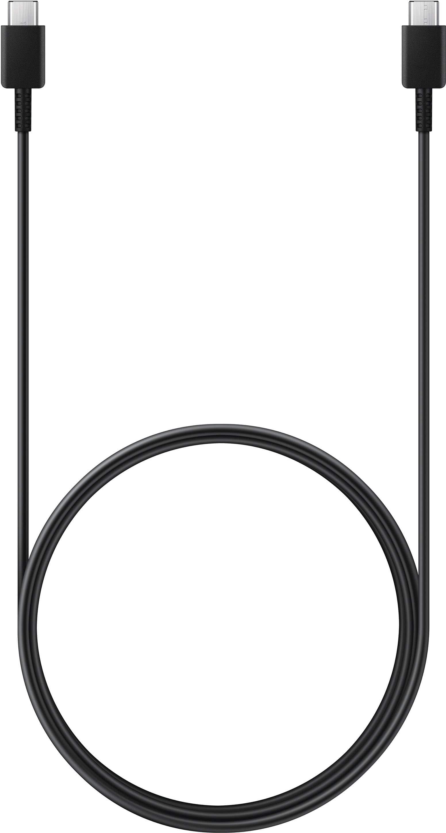 Front. Samsung - 25W 6' USB Type C-to-USB Type C Device Cable - Black.