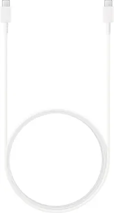 Front. Samsung - 25W 6' USB Type C-to-USB Type C Device Cable - White.