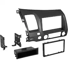 Front. PAC - Dash Kit for Select 2006-2011 Honda Civic Vehicles - Gun Metallic Gray.