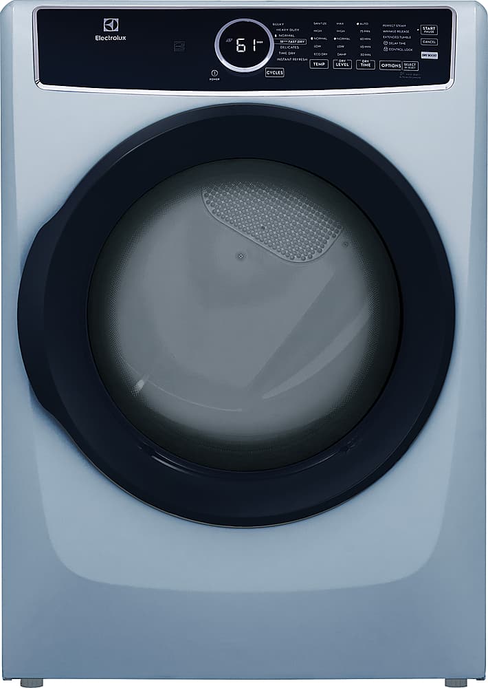 Electrolux - 8.0 Ct. Ft. Gas Dryer with Steam and Instant Refresh - Glacier Blue - Front_Zoom