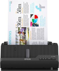 Epson WorkForce ES-C320W Wireless Compact Desktop Document Scanner with 2-Sided Scanning and Auto Document Feeder (ADF) - Black - Front_Zoom