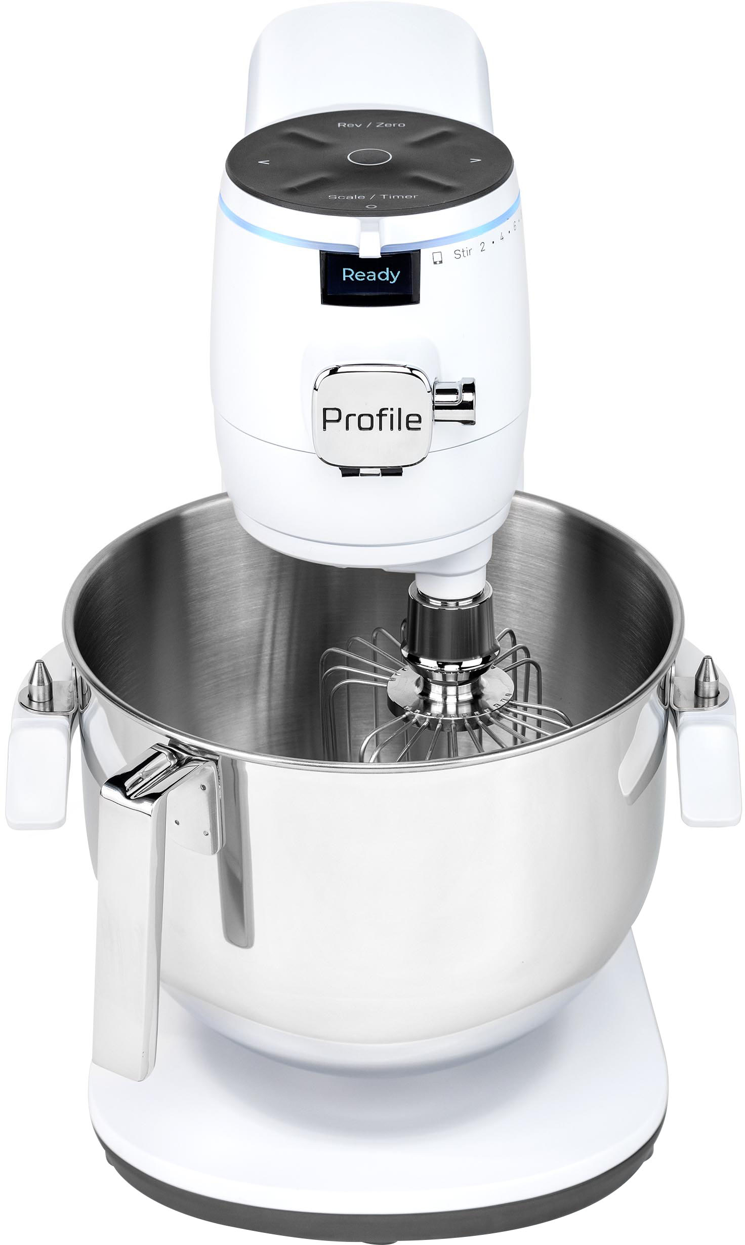 GE Profile - 7 Quart Bowl- Smart Stand Mixer with Auto Sense - Stone White