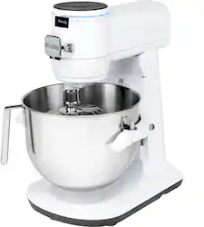 GE Profile - 7 Quart Bowl- Smart Stand Mixer with Auto Sense - Stone White - Front_Zoom