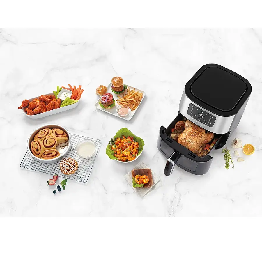 Alt View 20. Cuisinart - Basket Air Fryer - Stainless Steel and Black.