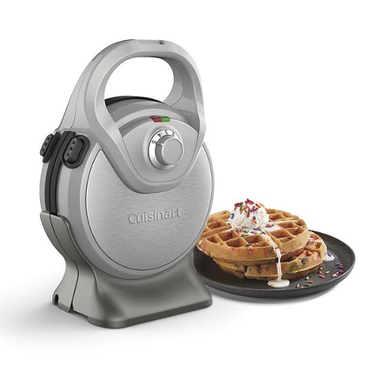 4-Slice Belgian Waffle Maker Square Non-stick Removable Plates Stainless  Steel