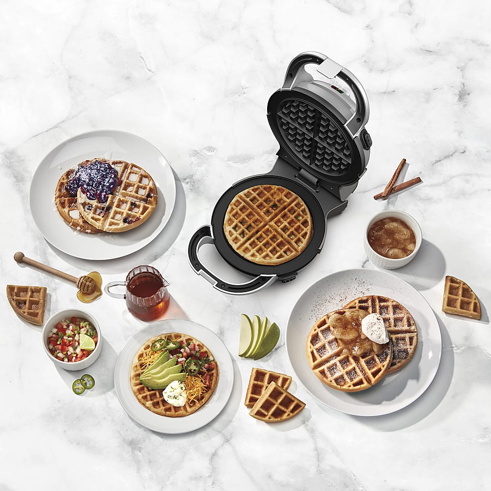 Alt View 13. Cuisinart - 2-in-1 Waffle Maker w Removable Plates - Stainless Steel & Multi-Colored.