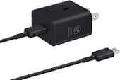 Samsung - 25W Super Fast Charging Wall Charger with USB-C Cable - Black
