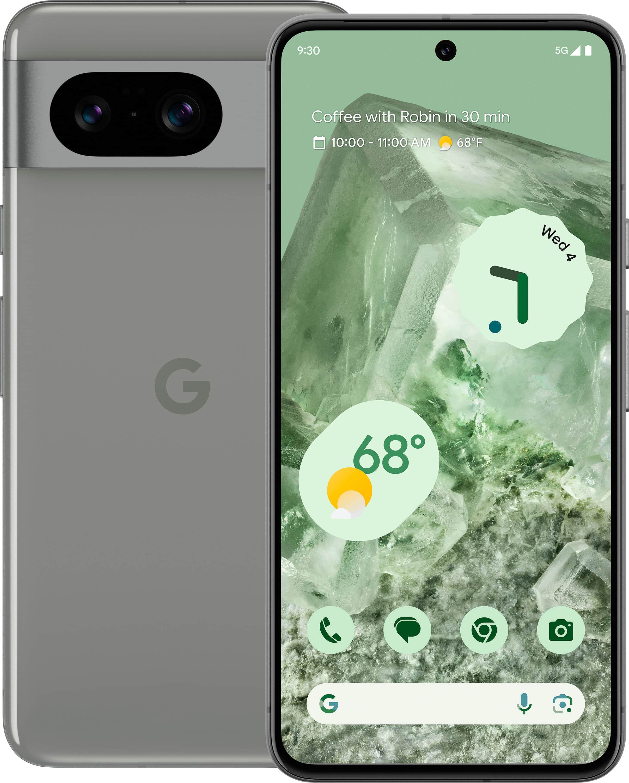 Google - Pixel 8 128GB (Unlocked) - Hazel - Front_Zoom