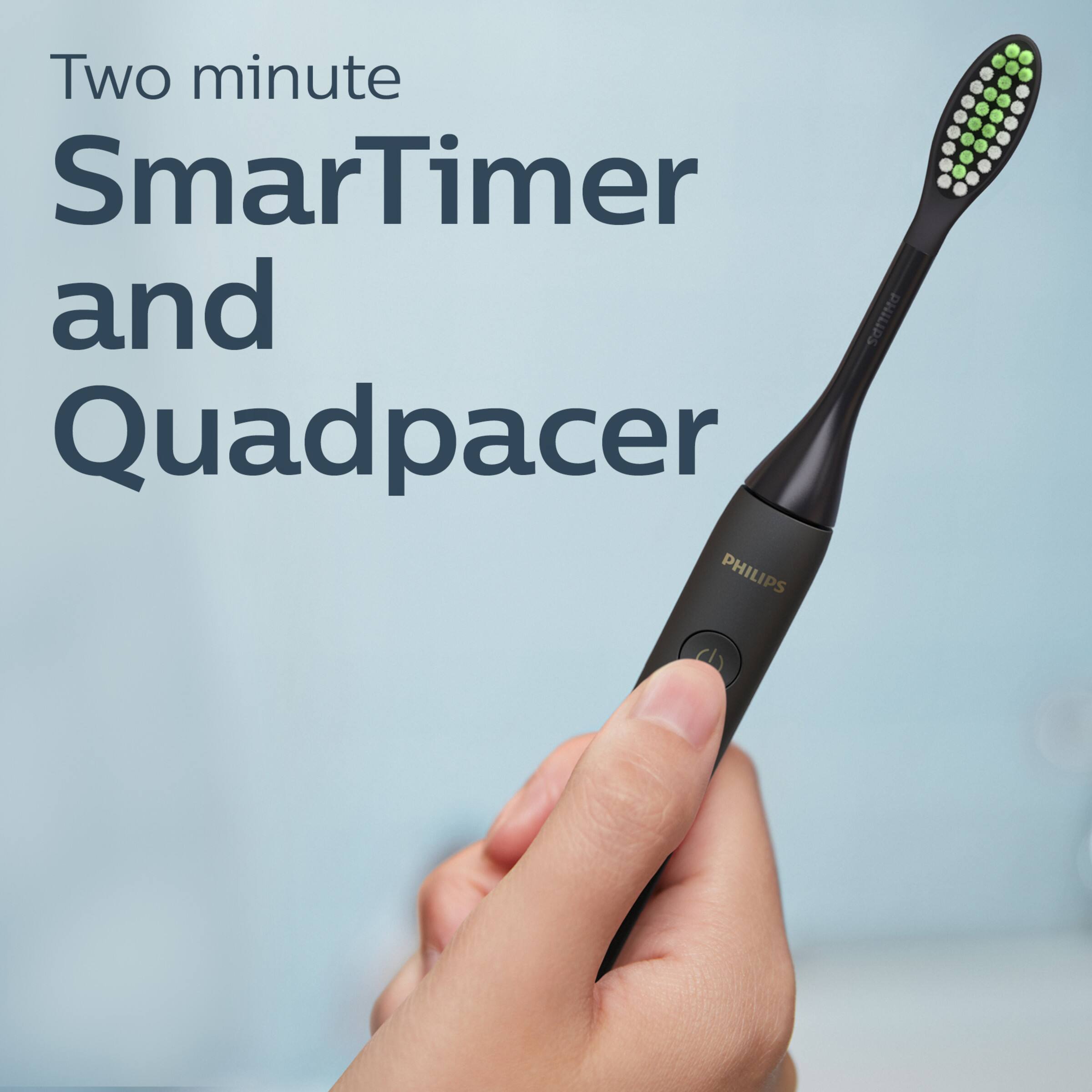 Alt View 19. Philips - Philips One by Sonicare Rechargeable Toothbrush - Shadow Black.