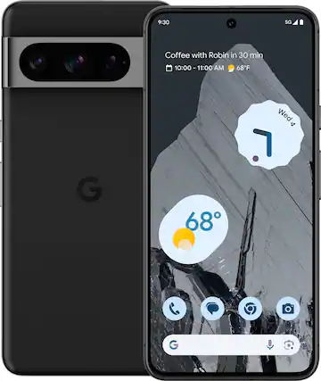 Front. Google - Pixel 8 Pro 512GB (Unlocked) - Obsidian.