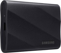 Samsung - T9 Portable SSD 1TB, Up to 2,000MB/s , USB 3.2 Gen2 - Black - Front_Zoom