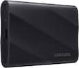 Front. Samsung - T9 Portable SSD 4TB, Up to 2,000MB/s, USB 3.2 Gen2 - Black.