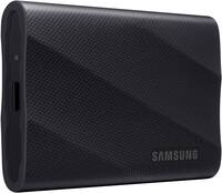 Samsung - T9 Portable SSD 4TB, Up to 2,000MB/s, USB 3.2 Gen2 - Black - Front_Zoom