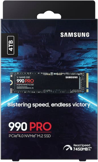 Samsung 990 PRO 4TB Internal SSD PCle Gen 4x4 NVMe MZ-V9P4T0B/AM Samsung 990 PRO 4TB Internal SSD PCle Gen 4x4 NVMe MZ-V9P4T0B/AM
