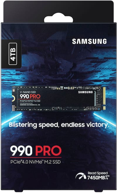 Samsung 990 PRO 4TB Internal SSD PCle Gen 4x4 NVMe MZ-V9P4T0B/AM Samsung 990 PRO 4TB Internal SSD PCle Gen 4x4 NVMe MZ-V9P4T0B/AM