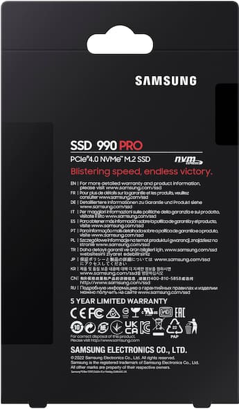 Samsung 990 PRO 4TB Internal SSD PCle Gen 4x4 NVMe MZ-V9P4T0B/AM Samsung 990 PRO 4TB Internal SSD PCle Gen 4x4 NVMe MZ-V9P4T0B/AM