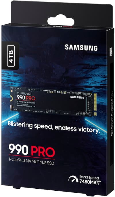 Samsung 990 PRO 4TB Internal SSD PCle Gen 4x4 NVMe MZ-V9P4T0B/AM Samsung 990 PRO 4TB Internal SSD PCle Gen 4x4 NVMe MZ-V9P4T0B/AM