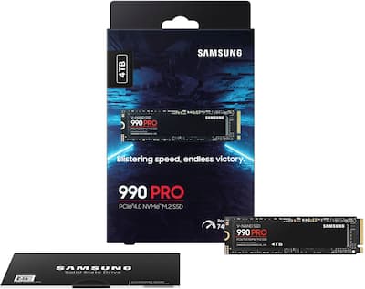 Samsung 990 PRO 4TB Internal SSD PCle Gen 4x4 NVMe MZ-V9P4T0B/AM Samsung 990 PRO 4TB Internal SSD PCle Gen 4x4 NVMe MZ-V9P4T0B/AM