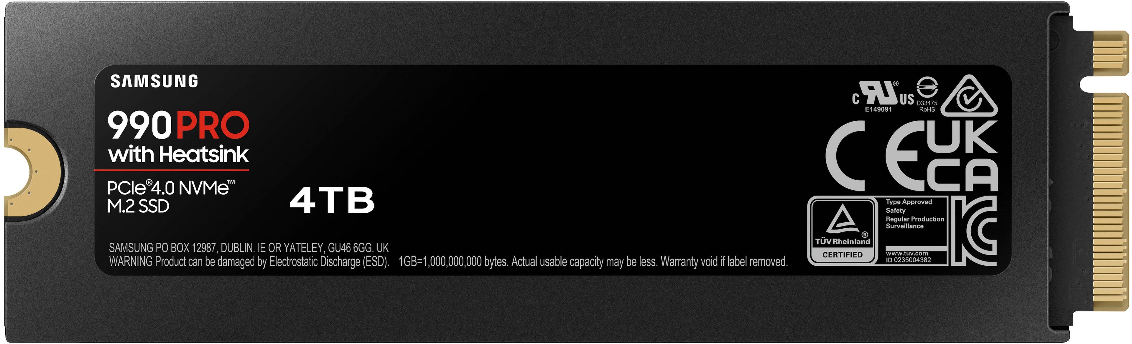 Alt View 11. Samsung - Samsung - 990 PRO 4TB Internal SSD PCIe Gen 4x4 NVMe with Heatsink for PS5 - Black/Red.