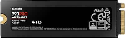 Samsung 990 PRO 4TB Internal SSD PCIe Gen 4x4 NVMe with Heatsink Samsung 990 PRO 4TB Internal SSD PCIe Gen 4x4 NVMe with Heatsink