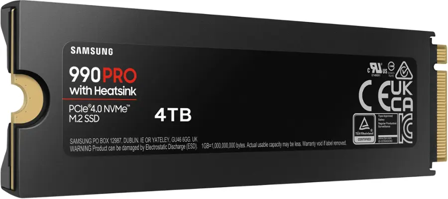 Alt View 15. Samsung - Samsung - 990 PRO 4TB Internal SSD PCIe Gen 4x4 NVMe with Heatsink for PS5 - Black/Red.