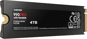 Samsung 990 PRO 4TB Internal SSD PCIe Gen 4x4 NVMe with Heatsink Samsung 990 PRO 4TB Internal SSD PCIe Gen 4x4 NVMe with Heatsink