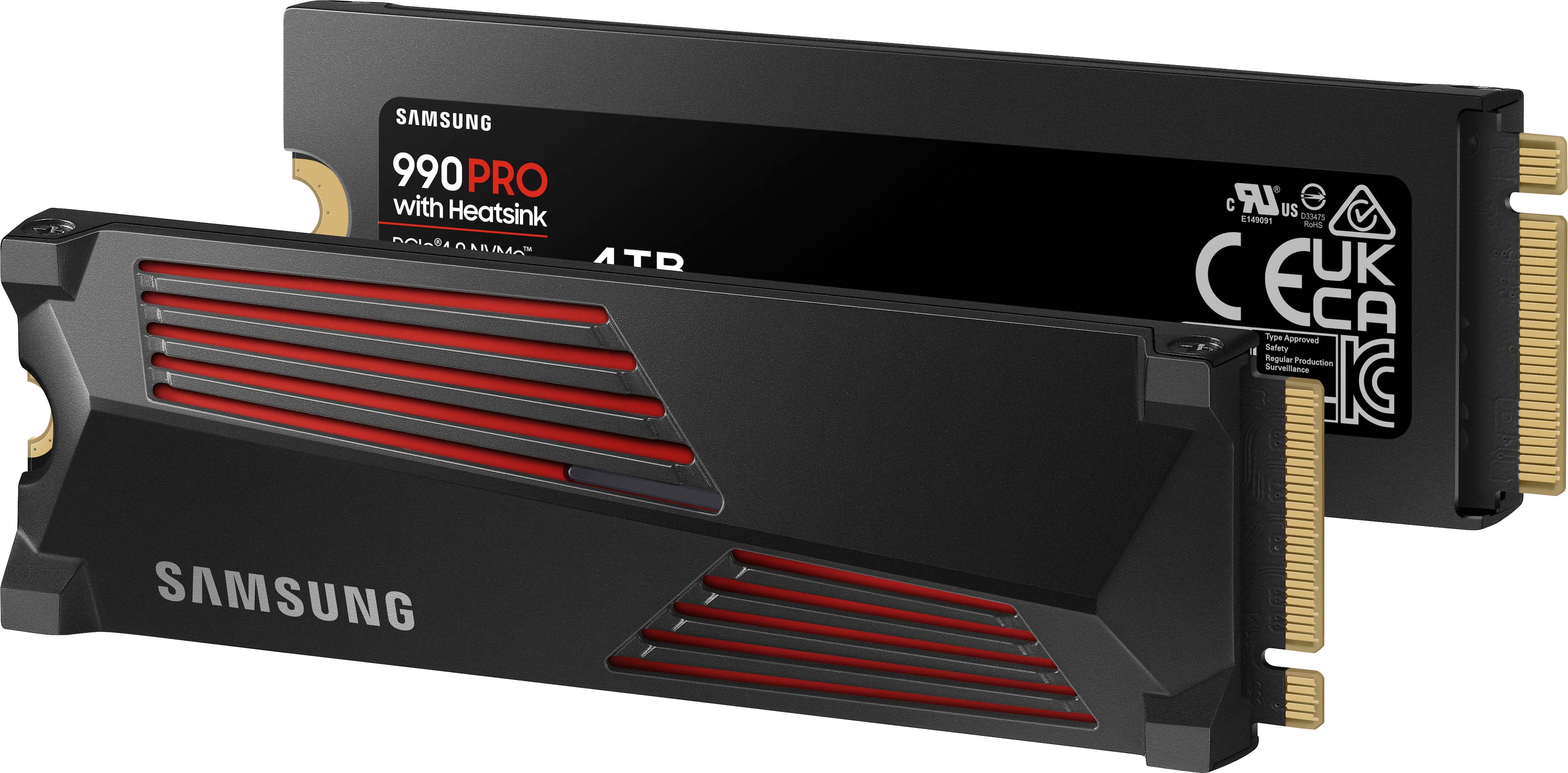 Alt View 16. Samsung - Samsung - 990 PRO 4TB Internal SSD PCIe Gen 4x4 NVMe with Heatsink for PS5 - Black/Red.