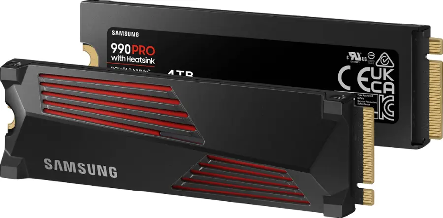 Alt View 16. Samsung - Samsung - 990 PRO 4TB Internal SSD PCIe Gen 4x4 NVMe with Heatsink for PS5 - Black/Red.