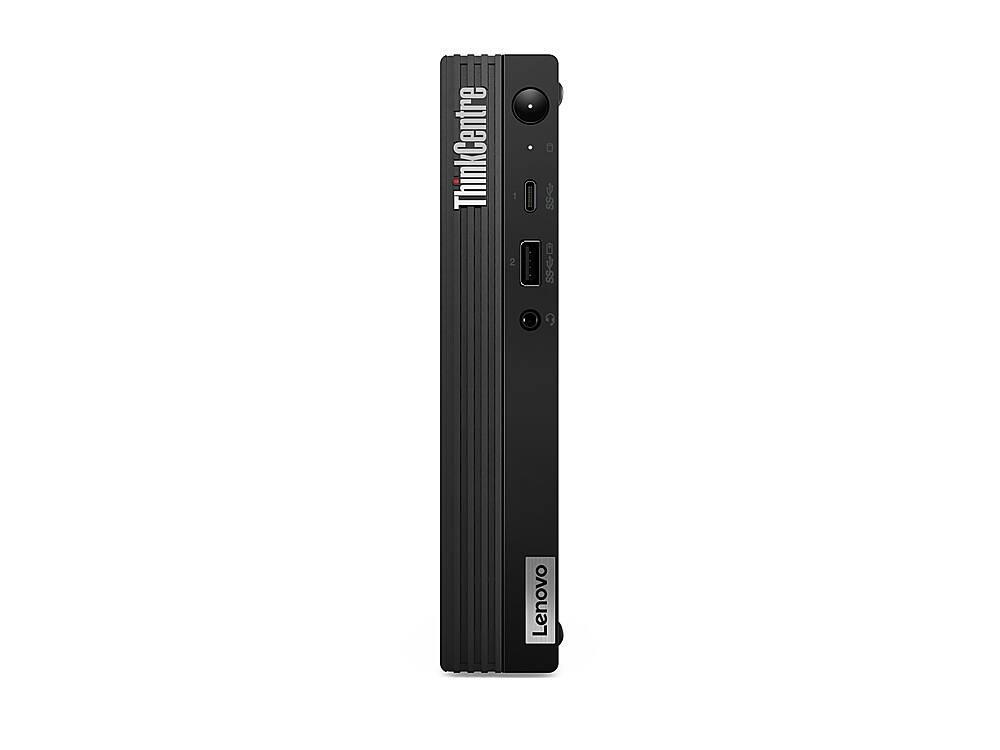 Front. Lenovo - ThinkCentre M75q Gen 2 Desktop - AMD Ryzen 5 PRO 5650GE - 16GB Memory - 256GB SSD - Black.