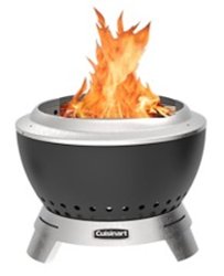 Cuisinart - 19.5" Cleanburn Smokeless Fire Pit - Black - Front_Zoom