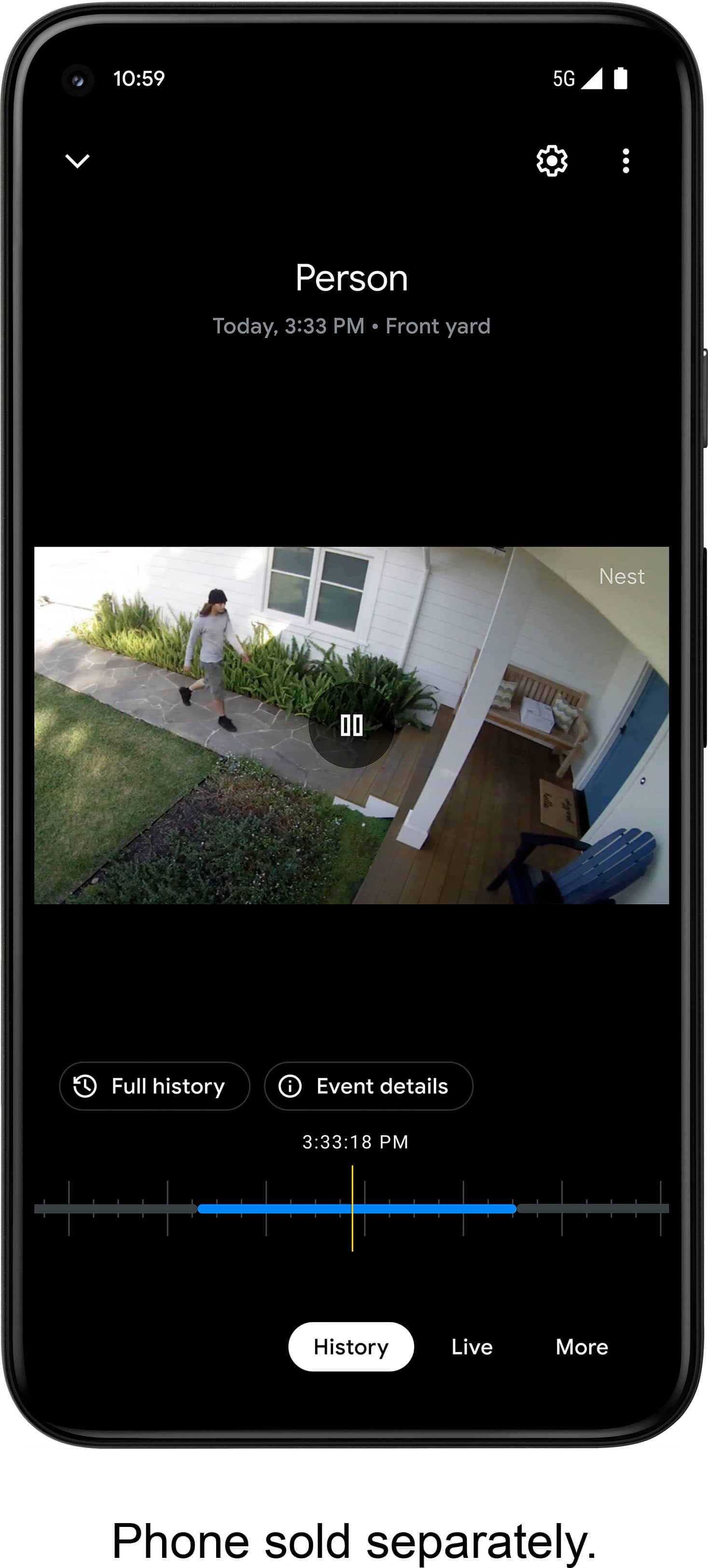 Alt View 16. Google - Nest Cam 3 Pack Indoor/Outdoor Wire Free Security Cameras - Snow.
