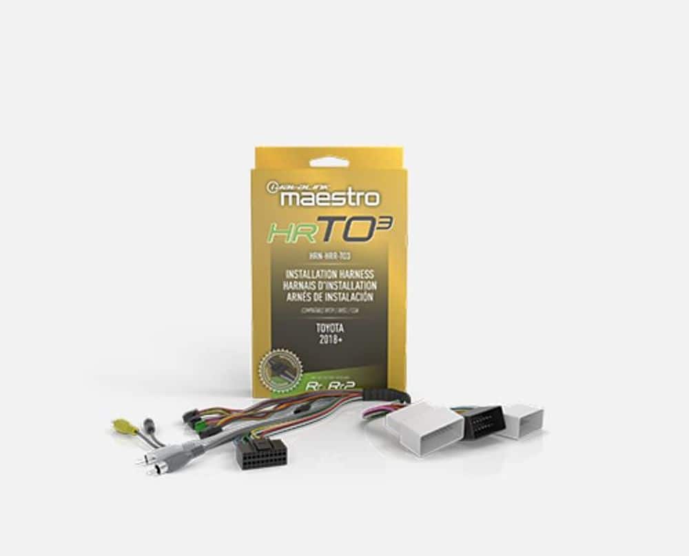 Front. Maestro - Wriring T-Harness for 2018+ Toyota Vehicles with HU Connectors - Black.