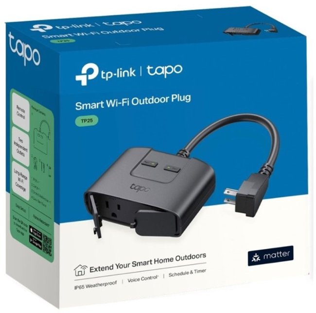TP-Link - Tapo Smart Wi-Fi Outdoor Plug with Matter - Black_2