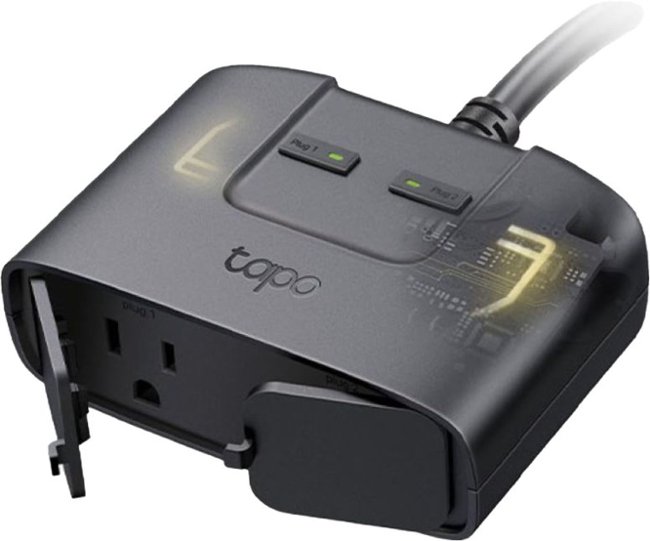 TP-Link - Tapo Smart Wi-Fi Outdoor Plug with Matter - Black_1
