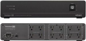 AudioQuest - PowerQuest 303 12-Outlet Unlimited Joules Non-Sacrificial Surge Protector and Linear Power Conditioner - Black - Front_Zoom