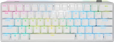 CORSAIR - K70 Pro Mini Wireless 60% RGB Mechanical Cherry MX SPEED Linear Switch Gaming Keyboard with swappable MX switches - White - Front_Zoom