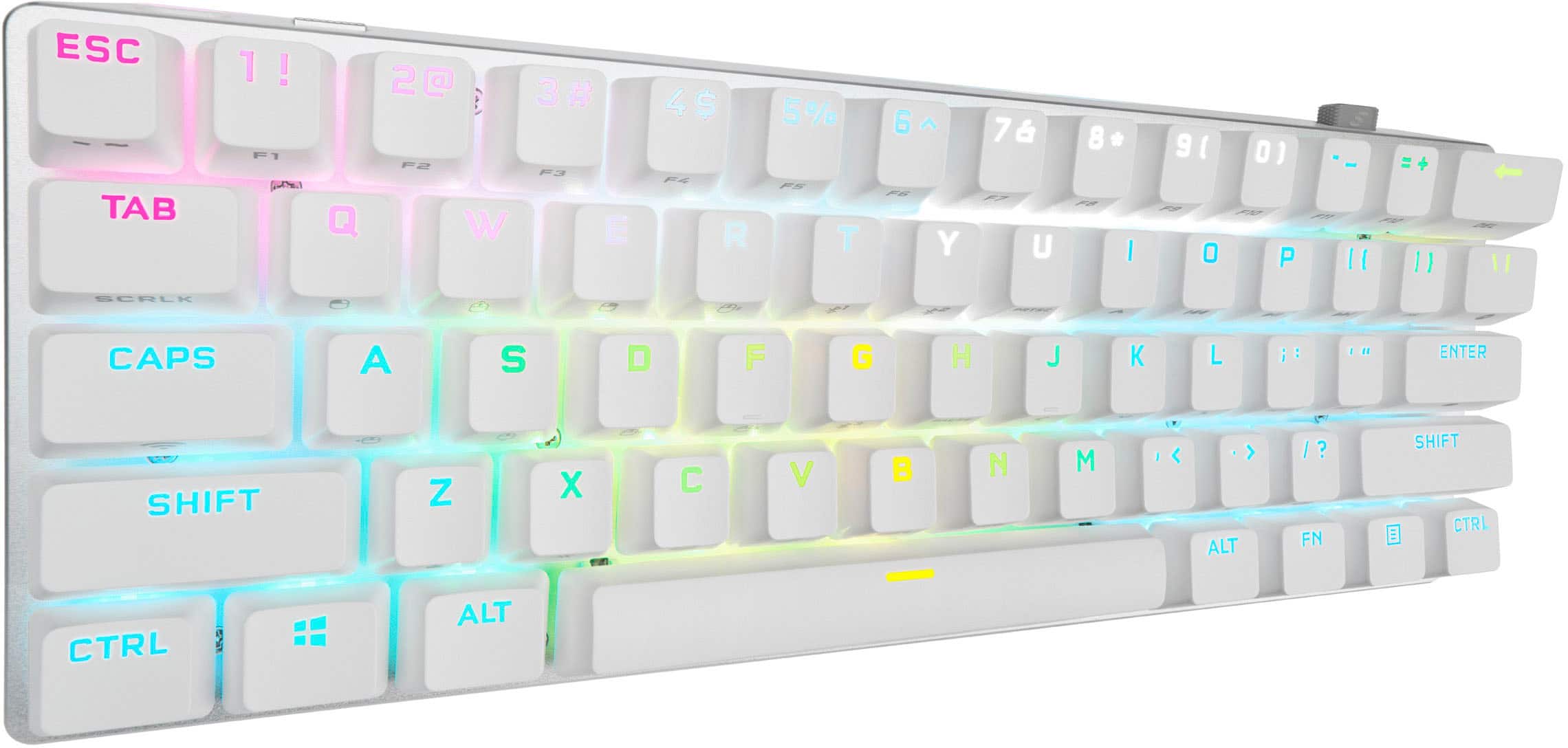 Alt View 13. CORSAIR - K70 Pro Mini Wireless 60% RGB Mechanical Cherry MX SPEED Linear Switch Gaming Keyboard with swappable MX switches - White.