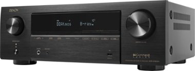 Denon - 80W 7.2-Ch. Bluetooth Capable with HEOS 8K Ultra HD Built-In HDR Compatible A/V Home Theater Receiver with Alexa - Black - Front_Zoom