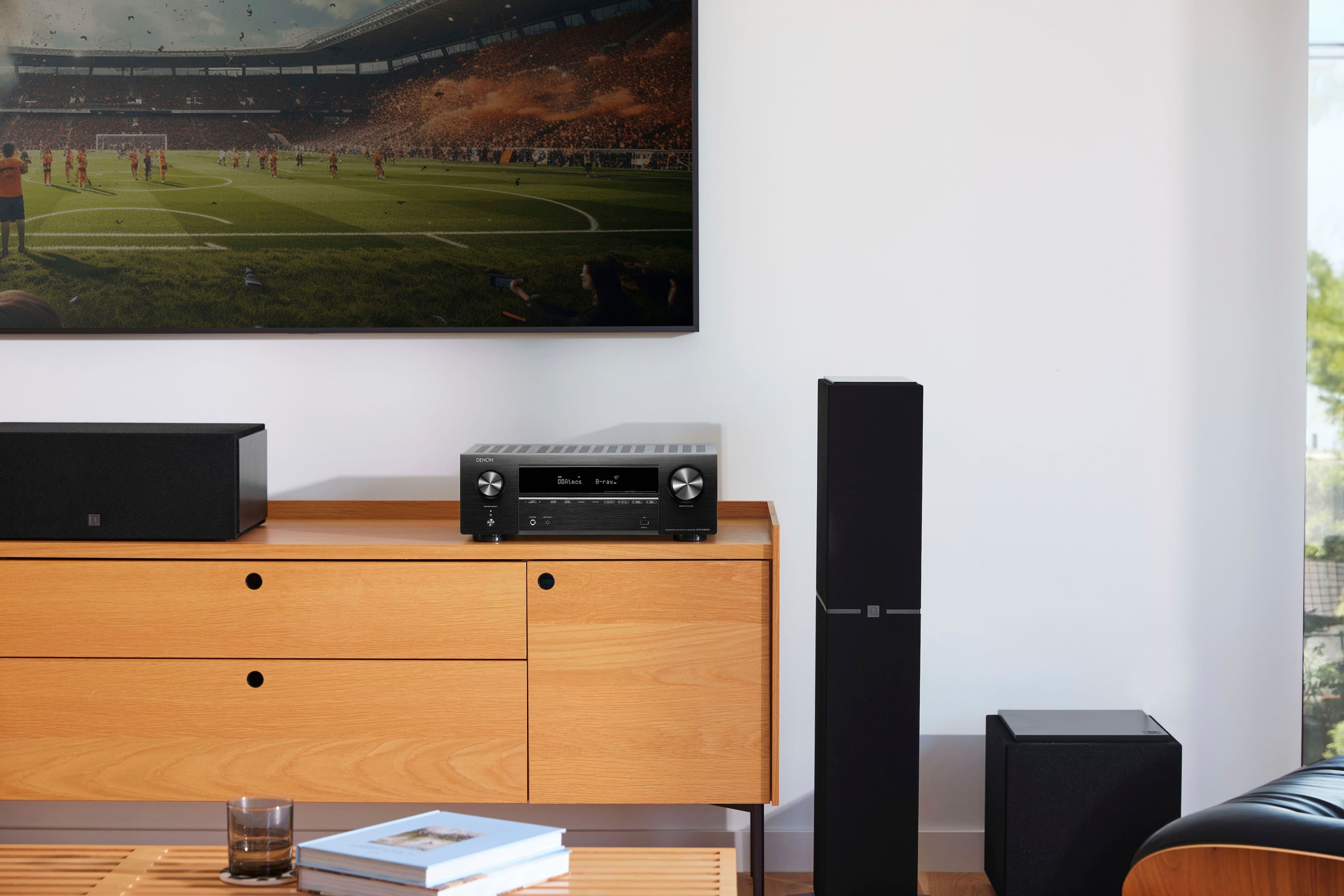 Alt View 15. Denon - AVR-X1800H - 80W 7.2-Ch. Bluetooth Capable with HEOS 8K Ultra HD Built-In HDR Compatible A/V Home Theater Receiver - Black.