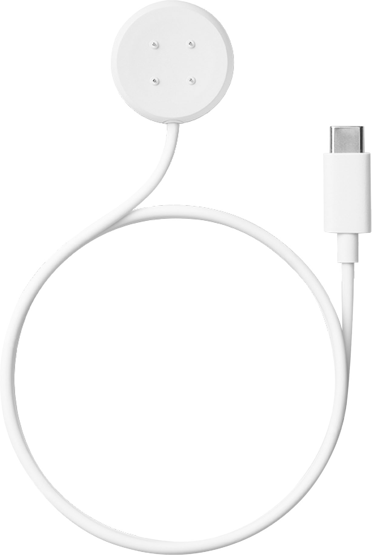 Angle View: Google - Pixel Watch 2 USB-C Fast Charging Cable - White