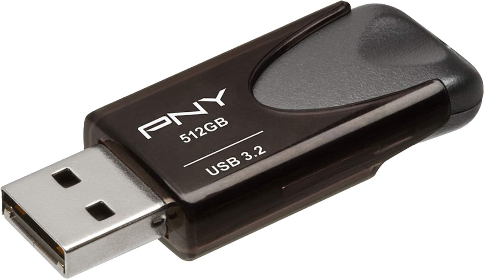 Alt View 13. PNY - Elite Turbo Attaché 4 512GB USB 3.2 Flash Drive - Gray.