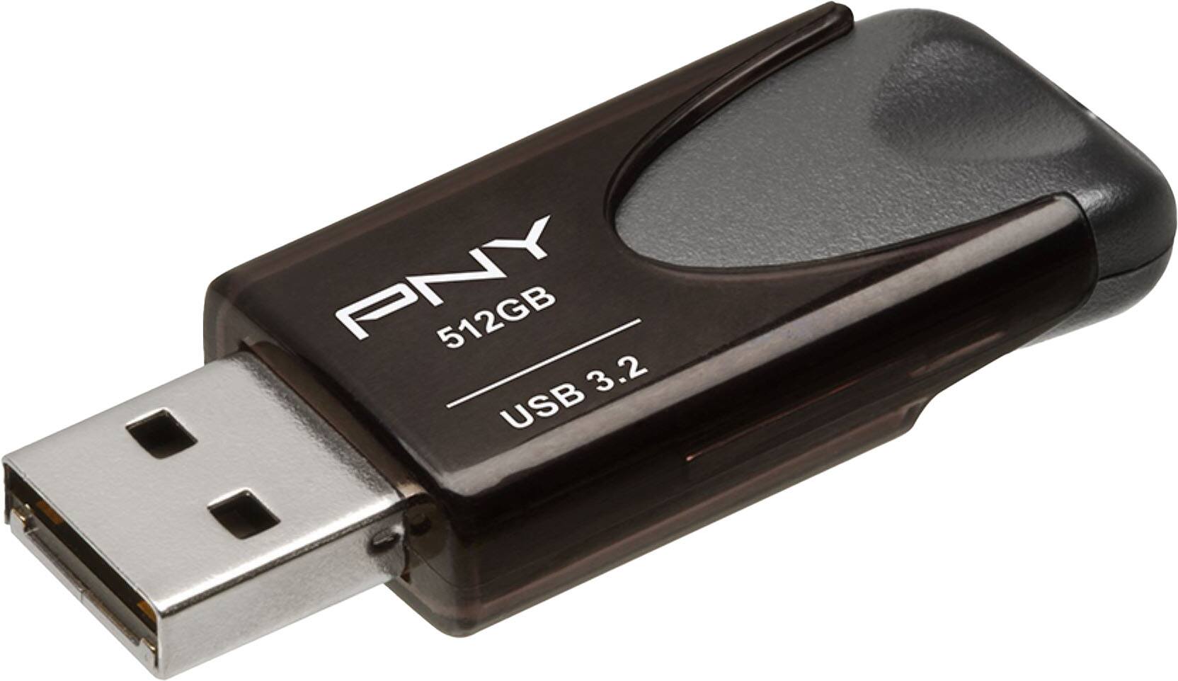 Alt View 13. PNY - Elite Turbo Attaché 4 512GB USB 3.2 Flash Drive - Gray.