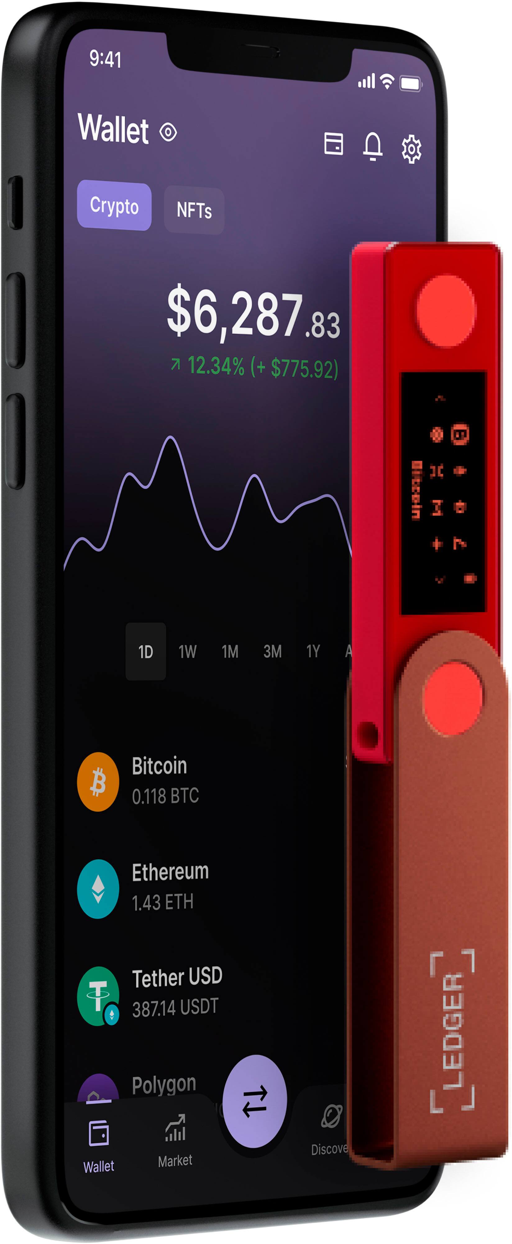Alt View 16. Ledger - Nano X Crypto Hardware Wallet - Ruby Red.