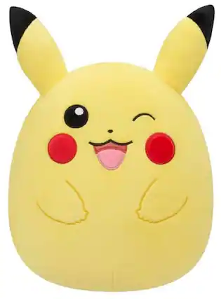 Front. Jazwares - Squishmallows 14" Plush Pokemon Pikachu Winking.
